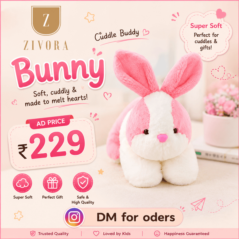 Soft rabbit teddy